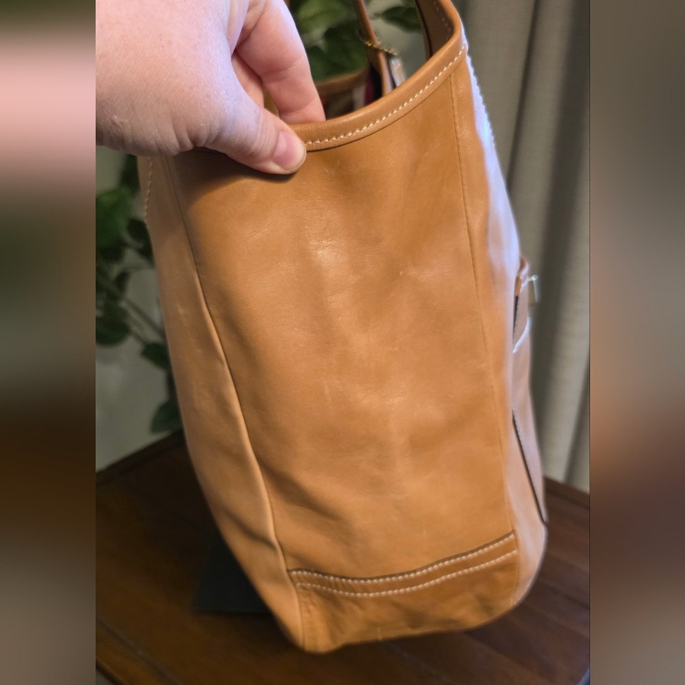 SOLD - - - - Coach Vintage Legacy Ergo XL Burnished Leather Tote Shoulder Bag - Picture 11 of 12